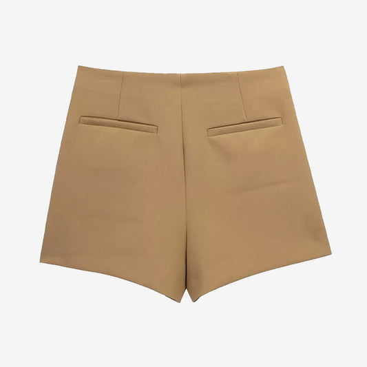 Falda pantalón asimétrica de cintura alta
