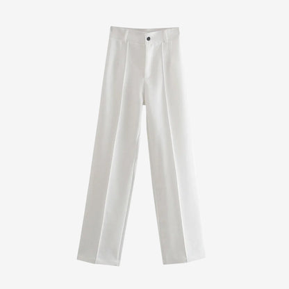 Pantalón recto de cintura alta