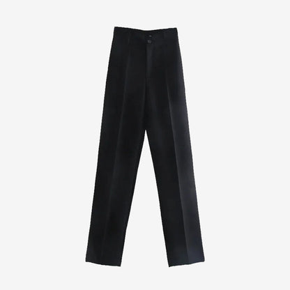 Pantalón recto de cintura alta