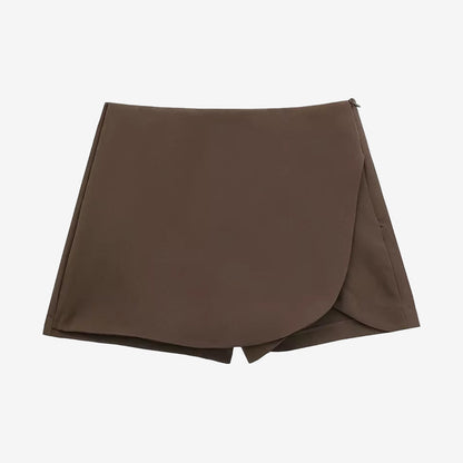 Falda pantalón de cintura alta