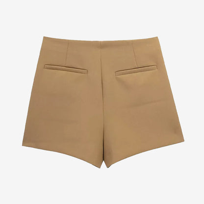 Falda pantalón asimétrica de cintura alta