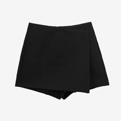 Falda pantalón asimétrica de cintura alta