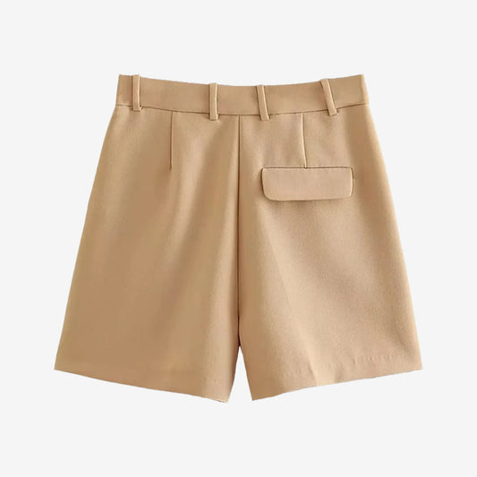 Bermudas de cintura alta con bolsillos