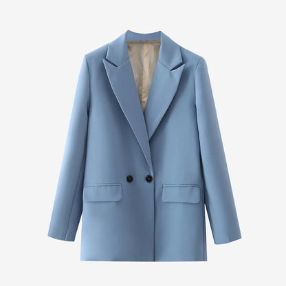 Blazer vintage para mujer con doble botón