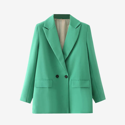Blazer vintage para mujer con doble botón