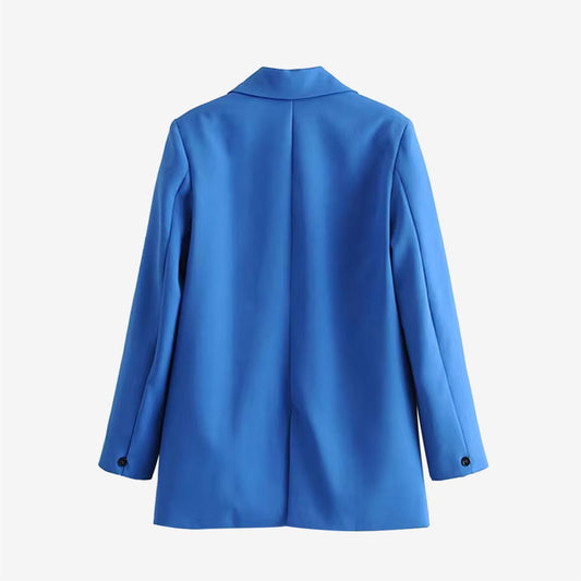 Blazer vintage para mujer con doble botón