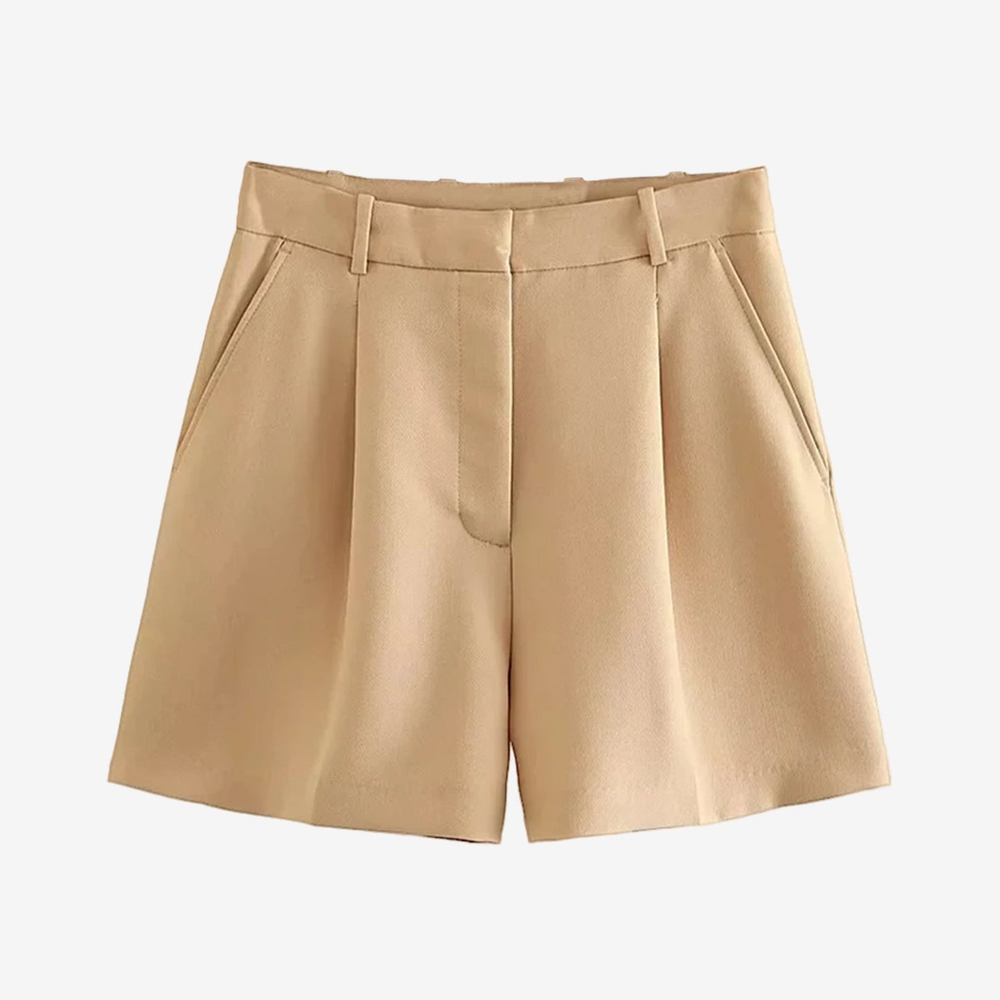 Bermudas de cintura alta con bolsillos