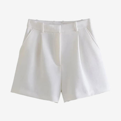 Bermudas de cintura alta con bolsillos