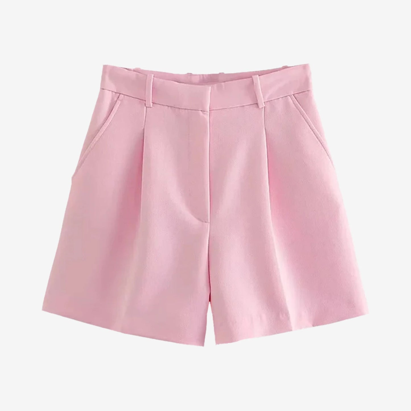 Bermudas de cintura alta con bolsillos
