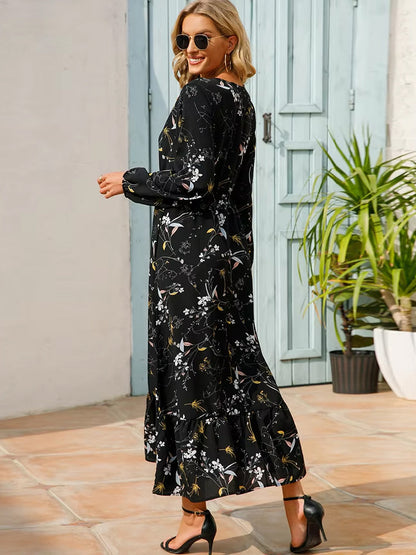 Vestido midi floral boho