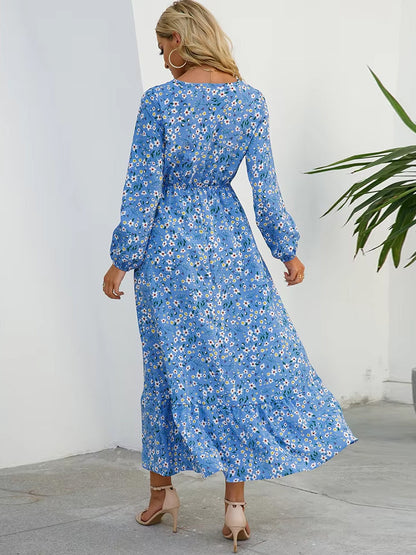 Vestido midi floral boho